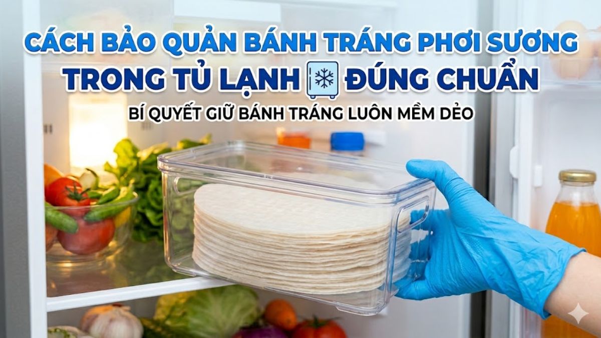 Cách bảo quản bánh tráng phơi sương trong tủ lạnh đúng chuẩn